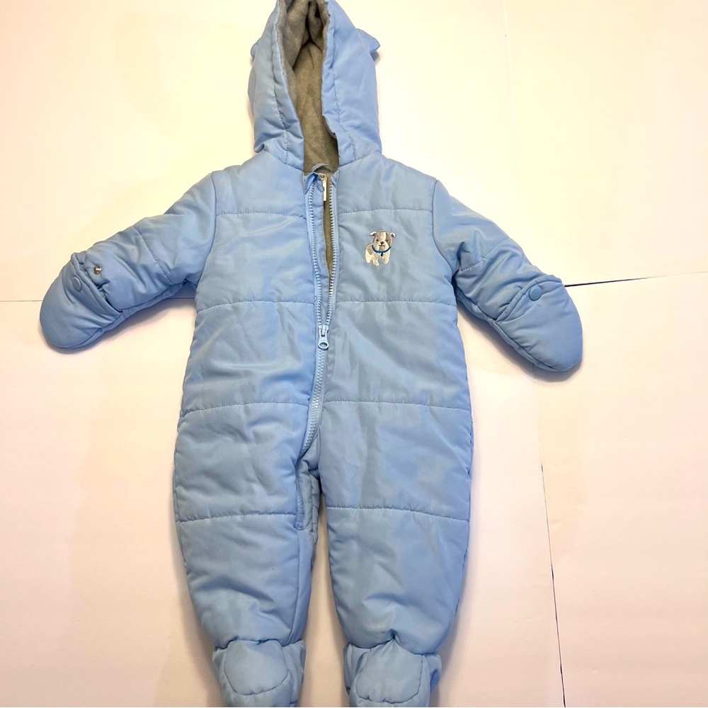 Carters Child of Mine Hooded Baby Snowsuits Romper Winter
3-6 Months Blue.